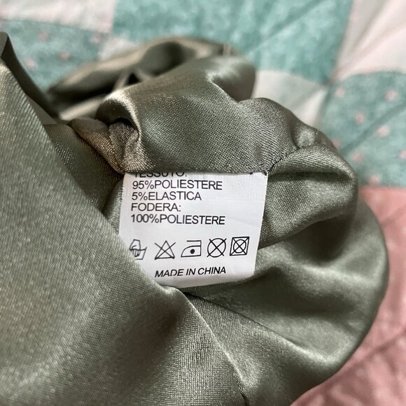 Y2K List Beaded Floral Tank Top Womens Green Vintage Italy Cropped 2000s - Picture 6 of 10